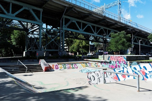 skate plaza skateboard spot in Montreal, Quebec